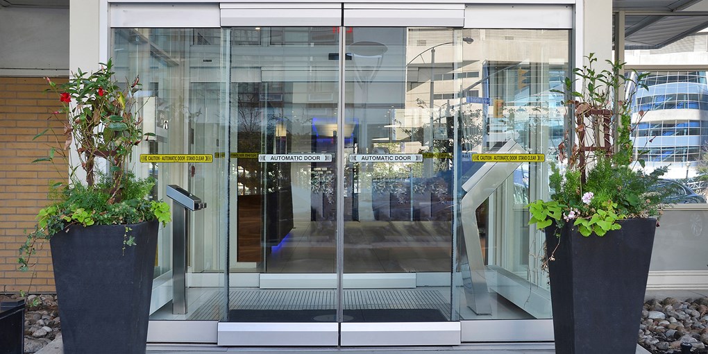 automatic sliding glass doors frameless